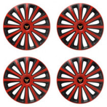 Puklice pre Cupra 15 TREND red and black