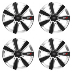 Puklice pre Nissan 16 GTX CARBON silver/black