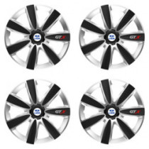 Puklice pre Lada 14 GTX CARBON silver/black