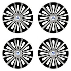 Puklice pre Lada 15 TREND silver and black