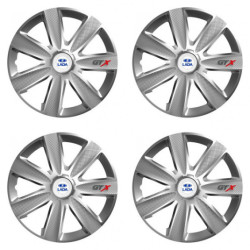 Puklice pre Lada 15 GTX CARBON silver