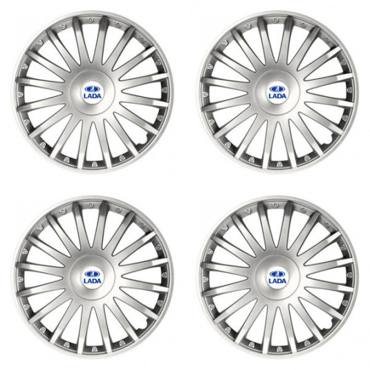 Puklice pre Lada 16 CRYSTAL silver