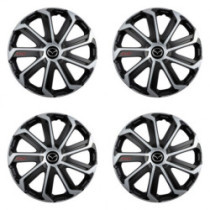 Puklice pre Mazda 14 Evo black&silver