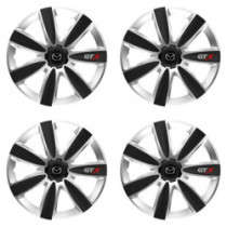 Puklice pre Mazda 14 GTX CARBON silver/black