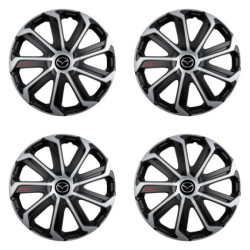 Puklice pre Mazda 15 Evo black&silver