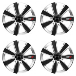 Puklice pre Mazda 15 GTX CARBON silver/black