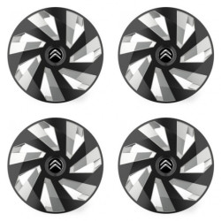 Puklice pre Citroen 14 Vector RC black and silver