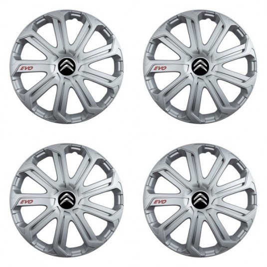 Puklice pre Citroen 15 Evo silver