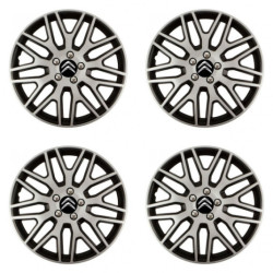 Puklice pre Citroen 15 Dakar NC silver and black