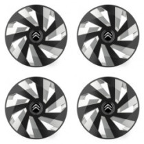 Puklice pre Citroen 15 Vector RC black and silver