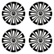 Puklice pre Citroen 15 TREND silver and black
