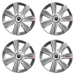 Puklice pre Citroen 15 GTX CARBON silver