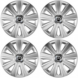 Puklice pre Citroen 16 Aviator carbon RC 16 silver