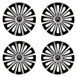 Puklice pre Citroen 16 TREND silver and black