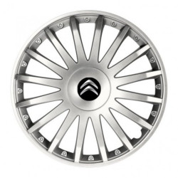 Puklice pre Citroen 16 CRYSTAL silver