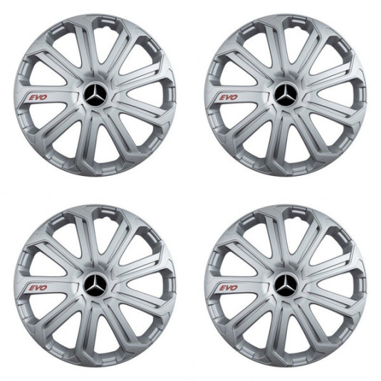Puklice pre Mercedes 14 Evo silver