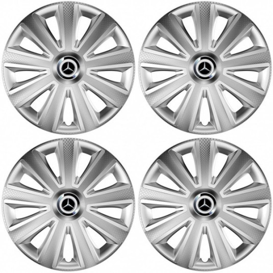 Puklice pre Mercedes 14 Aviator carbon RC silver