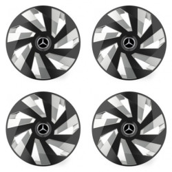 Puklice pre Mercedes 14 Vector RC black and silver