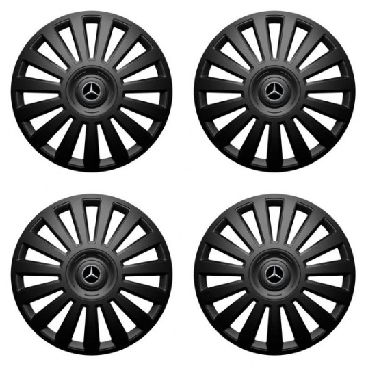 Puklice pre Mercedes 15 Luxury black