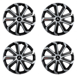 Puklice pre Mercedes 15 Evo black&silver