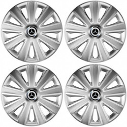 Puklice pre Mercedes 15 Aviator carbon silver