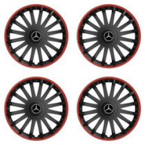 Puklice pre Mercedes 15 CRYSTAL RO black