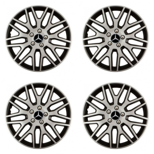 Puklice pre Mercedes 16 Dakar NC silver and black