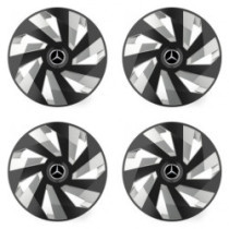 Puklice pre Mercedes 16 Vector RC black and silver