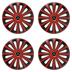 Puklice pre Mercedes 16 TREND red and black