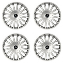 Puklice pre Mercedes 16 CRYSTAL silver