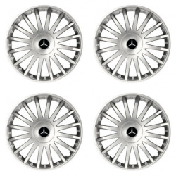 Puklice pre Mercedes 16 CRYSTAL silver