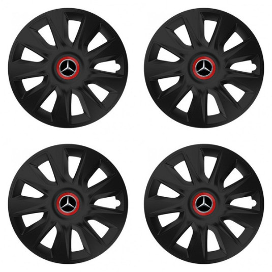 Puklice pre Mercedes 16 STRATOS RR black