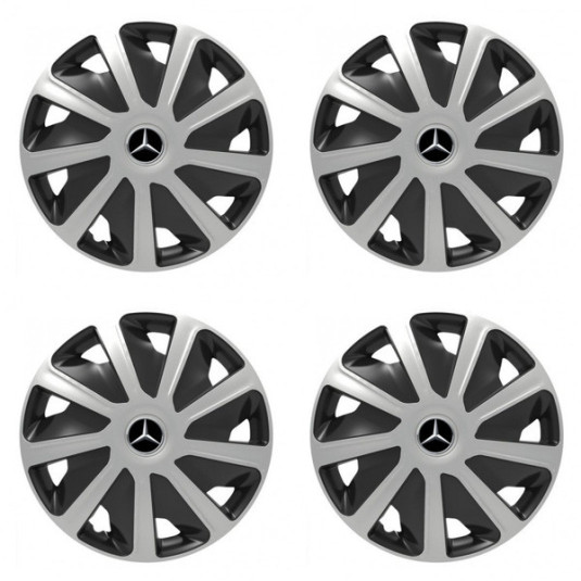 Puklice pre Mercedes pre dodávky 16 Craft silver and black