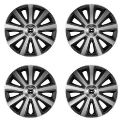 Puklice pre Opel 14 Aviator carbon silver&black