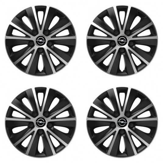 Puklice pre Opel 14 RAPIDE silver and black