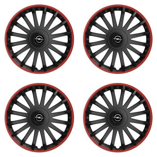 Puklice pre Opel 15 CRYSTAL RO black