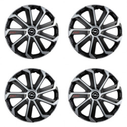 Puklice pre Opel 16 Evo black&silver