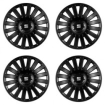 Puklice pre Seat 15 Smart black