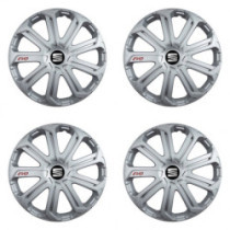 Puklice pre Seat 15 Evo silver