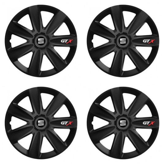 Puklice pre Seat 15 GTX CARBON black