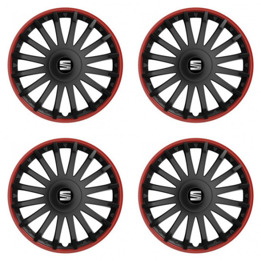 Puklice pre Seat 15 CRYSTAL RO black