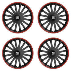 Puklice pre Seat 15 CRYSTAL RO black