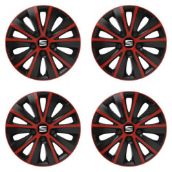 Puklice pre Seat 15 RAPIDE red and black