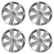 Puklice pre Seat 16 GTX CARBON silver