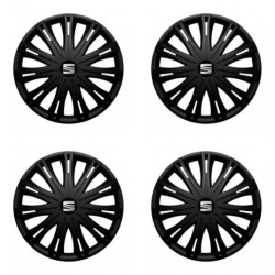 Puklice pre Seat 17 SPARK BLACK