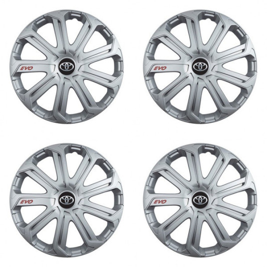 Puklice pre Toyota 14 Evo silver