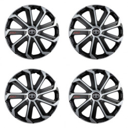Puklice pre Toyota 15 Evo black&silver
