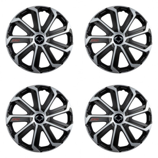 Puklice pre Sangyong 14 Evo black&silver