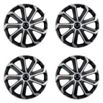 Puklice pre Sangyong 15 Evo black&silver