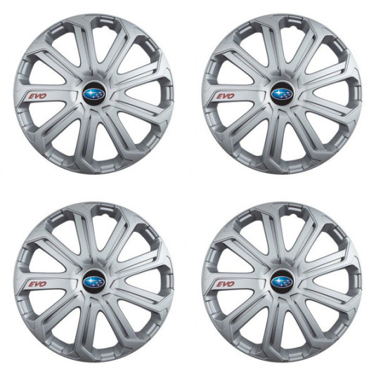 Puklice pre Subaru 15 Evo silver